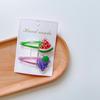 Genial par de horquillas BB para niños con arena movediza de frutas de verano, horquilla de dibujos animados para bebé, clip para flequillo, clip para el borde del cabello de niña