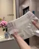 Roupa íntima sem costura de renda para meninas, sexy, cor pura, cintura média, respirável, fundo antibacteriano, rede para meninas, primavera e verão