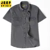 2026 Nueva Camisa de Manga Corta Retro Americana de Trabajo para Hombre, Camisa Casual Holgada de Moda