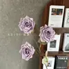 Flores Artificiales Rosa Cappuccino de 3 Cabezas Decoración de Salón de Bodas Escena Arreglo Floral Flores Decorativas Accesorios para Fotografía Venta al por Mayor