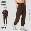 Pantalones Deportivos Pesados de Algodón Puro para Hombre Ckx, con Puños en los Tobillos, Proceso de Lavado Snow Dye, Pierna Ancha para Hombre