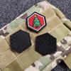 Mini Hexágono Bordado Completo Velcro Outdoor Fogueira Floresta Emblema Adesivo de Tecido Bordado Adesivo para Mochila EDC Patch