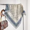 Bufanda de Seda y Lana para Mujer en Otoño e Invierno, Bufanda de Cuello de Alta Gama, Cálida y a Prueba de Frío