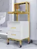 Gabinete de Herramientas para Barbería, Estación con Espejo para Salón de Peluquería, Gabinete para Cortar el Cabello, Carrito para Salón de Belleza, Estante de Almacenamiento para Secador de Pelo Dedicado para Salón de Peluquería