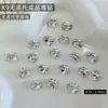 Decoraciones para Uñas con Pedrería Acabado Blanco K9, Pedrería Ovalada sin Base Hielo Azúcar Deslumbrante de Alta Gama, Accesorios de Pedrería para Uñas de Lujo Ligero