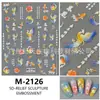 Nova Manicure Primavera Colorida Pequenas Flores Silvestres Adesivos de Alívio para Manicure Pintura a Óleo Romântica Adesivos de Unha Frescos Simples Fofos