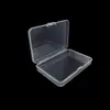 Caja Rectangular Transparente de Plástico Plano de 1.5 cm de Alto y 9.5 cm Caja para Partes de Pines Anzuelos de Pesca Caja para Cuentas Cadenas Pegatinas Caja de Exhibición de Muestras