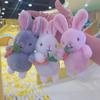 Juguete de Peluche de Celebridad de Internet Bolsa de Conejo Rábano Colgante de Llavero Muñeco de Conejo Llavero de Pareja para Hombres y Mujeres Muñeco