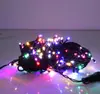 Procesamiento y Personalización de Cadena de Luces LED de Cable Negro con Burbujas Intermitentes Resistente al Agua para Exteriores Enchufe Macho y Hembra Proyecto de Iluminación Cadena de Luces de Cielo Estrellado de Colores