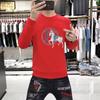 Algodón Estación Europea taladrado en caliente de alta calidad cuello redondo manga larga camiseta fondo camisa top moderno nuevo moda hombre marca suéter
