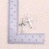 Pingente Cruz Dourada e Prateada Antiga Material Vintage Feito à Mão Acessórios para Joias DIY Pingente de Chaveiro Colar Ornamento