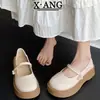 Zapatos Mary Jane Franceses de Piel Genuina para Mujer, Novedad Otoño 2026 Zapatos Pequeños de Cuero Estilo Británico de Suela Gruesa, Zapatos Individuales Estilo JK Japonés
