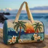 2026 Nueva Serie Transfronteriza de Árbol de Coco Hawaiano Bolso de Viaje Acolchado Portátil de Corta Distancia Bolso Multifuncional para Deportes y Fitness