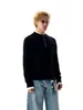 Suéter de Punto Trenzado Estilo Americano Falso Dos Piezas para Hombre, Nueva Tendencia Otoño e Invierno Marca Cuello Henley Holgado Casual