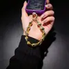Pulsera de Cuentas Blanca Irregular de Moda Cadena Colgante para Funda de Teléfono Lanyard Accesorios para Mochila de Mujer Estilo Ins Japonés y Coreano