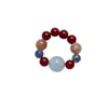 [Jinghong Yingzhi] Pulsera de Cristal de Aguamarina Natural para Mujer La Más Fácil de Combinar Pulsera de Cristal Kyanita Luna Naranja Lote