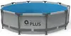 Jilong Estanque de Peces de Lona Acero Inoxidable Redondo Depósito de Agua Tanque para Koi Estanque Temporal de Cría con Lona Engrosada y Estructura de Soporte Juego Completo