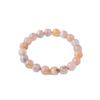 Pulsera de Cuentas Redondas de Ágata Flor de Cerezo Cristal Natural para Mujer DIY Personalidad Moda Un Círculo Pulsera de Ágata Joyería al Por Mayor