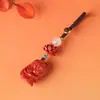 Llavero de Arena Roja de Alto Contenido, Colgante para Bolso de Cinabrio Natural Genuino, Amuleto de Nube Auspiciosa, Adorno, Venta Directa del Fabricante