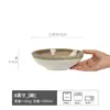 Tigela de Cerâmica Estilo Retrô para Uso Doméstico, Louça Estilo Japonês, Tigela Redonda para Salada, Tigela Grande para Restaurante e Pousada Atacado