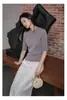 Suéter casual de lana para principios de otoño 2026, suéter nuevo y elegante de manga media para mujer Puyuan, hilo Yangzi, lavable a máquina, directo del fabricante
