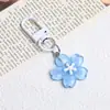 Llavero de Flor de Cerezo de Resina Color Caramelo Colgante de Flor Accesorios para Joyería DIY Accesorios para Muñeco de Bolso Venta al por Mayor