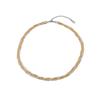 Collar de Trenza Trenzada de Tres Hilos Joyería al Por Mayor Cadena de Acero al Titanio Ajustable Cadena para Clavícula Collar de Hoja para Mujer que No se Desvanece