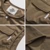 Chaleco de media longitud con parche para hombre, estilo japonés, retro, combinable, de marca de moda, con cuello redondo, novedad de verano de 2024.