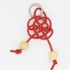 Novo Pingente Aromaterapia Acessório Chaveiro Gancho para Copo, Simples e Texturizado, Estilo Chinês, Bola de Corda de PU Trançada, Popular no Xiaohongshu