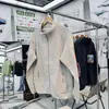 Estructura de punto ligera unisex para exteriores capa intermedia casual para el día a día chaqueta polar con cremallera a la moda