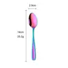 Amazon Cucharas de Acero Inoxidable Lindas Cucharas de Colores para Niños para Comer en Casa Café Postre Cucharas Pequeñas Fabricante Venta al Por Mayor
