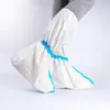 Cubrezapatos Desechables de Aislamiento para Granjas, Cubrebotas Rayados Azules, de Tubo Alto, Impermeables, Anti-Suciedad, Anti-Polvo, Protectores de Pies, a Prueba de Pintura