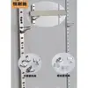Estantería de Acero Inoxidable con Agujero Horizontal para Pilares Estante de Armario Soporte de Vidrio para Estante Gabinete de Vino Gabinete de Zapatos Ranura Horizontal de Agujero Horizontal de Aluminio Soporte para Pilares AA
