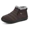 Zapatos de Algodón Invierno Nuevo Pareja Botas de Nieve Forradas de Pelo Grueso Botas de Algodón Poliuretano Cálido Casual Zapatos para Caminar