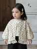 Jaqueta de Bolinhas para Meninas Roupa de Primavera 2026 Novo Conjunto Estiloso Infantil Roupas de Manga Longa para Bebê Roupa para Crianças Pequenas Primavera e Outono