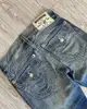 Marca de Moda de Rua Americana Verdadeira Transfronteiriça Jeans Y2K Branco Linha Grossa Buda Reto Jeans Casual para Homens