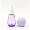 Venta Directa de Fábrica Botella Atomizadora de Tapa de Bola de 50ml Fondo Redondo de Plástico PET de Alta Transparencia Botella Atomizadora Fijadora de Maquillaje Esencia Hidratante