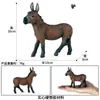 Simulación Cognitiva Animal Sólido Aves de Corral Ganado Burro Modelo Cría Burro Manchado Burro Juguete Burro Adornos