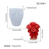 Vela Perfumada de Pilar de Flores con Lazo de Rosa Molde de Silicona Regalo Hecho a Mano para el Día de San Valentín Piedra Difusora Perfumada