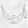 Cadena de Pantalón de Metal Estilo Ins Transfronterizo Cadena de Cintura Llavero Súper Genial Estilo K Versátil para Hombres y Mujeres Colgante Retro Cadena para Jeans