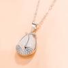 Cadena de plata de ley S925 con tulipán de calcedonia natural, colgante de celebridad de Internet, collar de lujo de alta calidad, cadena de clavícula para mujer