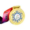 Medallas Metálicas Deportivas de Oro, Plata y Bronce para Competición de Maratón Personalizadas con Nuevo Patrón de Copo de Nieve Medallas para Deportes de Hielo y Nieve Patinaje