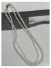 Joyería Transfronteriza Europea y Americana, Cadena para Clavícula Apilada de Perlas Multicapa Versátil Retro, Collar Doble Capa Estilo Apilado