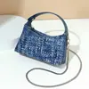 Bolsa de Axila Tecida de Alto Padrão Transfronteiriça para Mulheres 2025 Textura Versátil para o Dia a Dia Portátil Bolsa de Ombro Bolsa Almofada de Celebridade da Internet