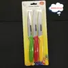 Mango de color acero inoxidable Cuchillo universal 3 piezas Cuchillo para bistec sin sierra Mango de cola redonda Cuchillo para fruta 6 piezas Cuchillo para fruta 12 piezas