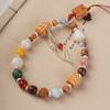 Pulsera Duobao Muzhu Calabaza Caqui Ruyi Satisfacer Ruyi Rosario de Cuentas de Buda Tallado Tridimensional Hecho a Mano Joyería Colgante