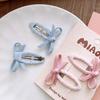 Pinza para el pelo con lazo de tela estilo coreano en colores dulces para niños, pinza versátil para el flequillo de niña, goma para el pelo, accesorio para el pelo