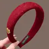 Diadema Roja de Alta Gama para Otoño e Invierno para Mujeres según su Año Zodiacal, Diadema Alta Craneal Estilo Nuevo 2026 para Año Nuevo, Pinza para el Cabello para Lavarse la Cara
