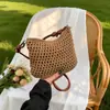 Bolsas Artesanais para Mulheres, Novo Estilo Verão 2026, Bolsa de Ombro Fashionável Estilo Floresta, Bolsa Transversal de Praia para Férias na Beira-Mar