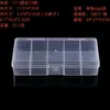 Caja de Plástico PP Transparente Serie Fija con Múltiples Compartimentos Caja para Equipo de Pesca Partículas de Cera Componentes de Ferretería Caja de Almacenamiento para Joyería